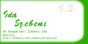 ida szebeni business card